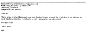 Illustration for article titled "Am I Sick? Are We All Sick?": Overwrought Things The Media Wrote To Auburn's PR Guy During Cam Newton's Wild 2010 Season